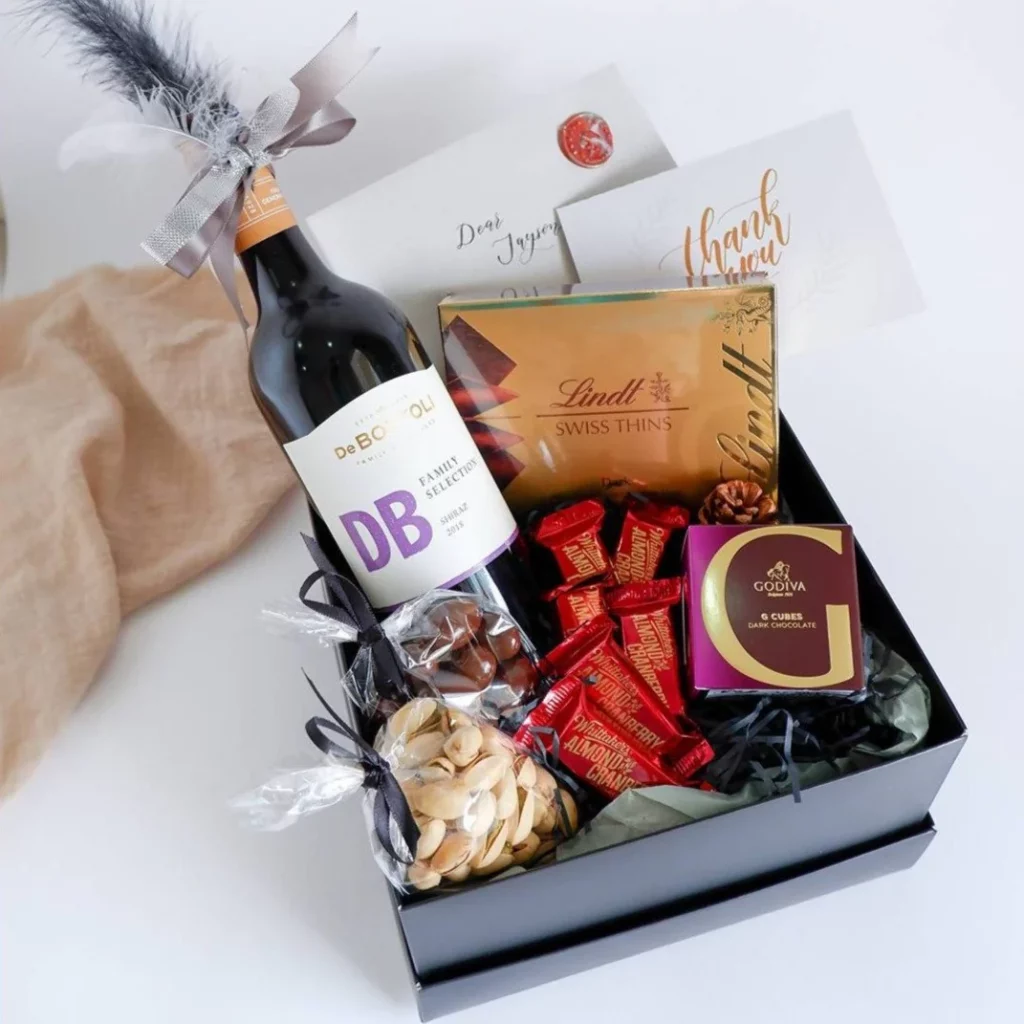 wine and chocolate hampers